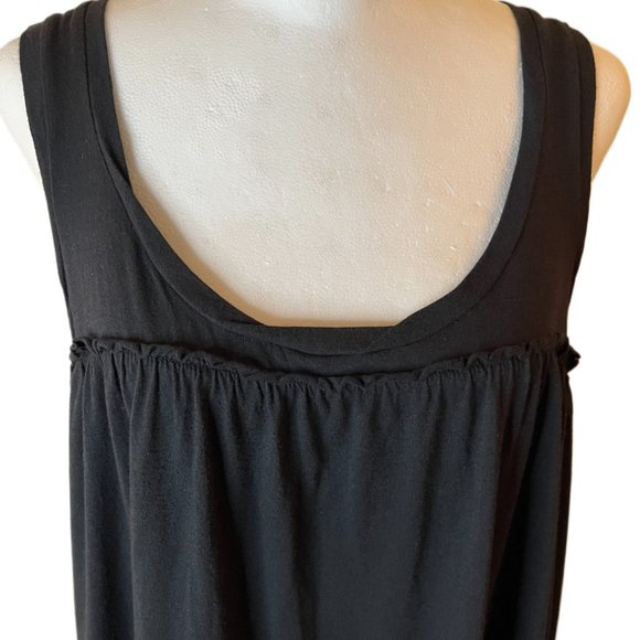 Hi Line Casual Black Tiered Loose Fit Flowy Dress / Cover Up Size Small - Picture 10 of 12